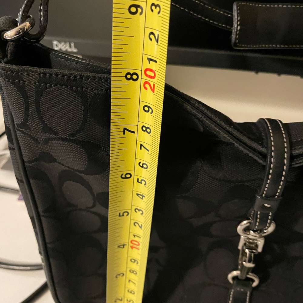 Black Coach Monogram Shoulder Bag - Picture 10 of 10